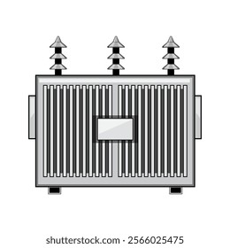 insulation electrical transformer cartoon. phase frequency, impedance load, tap cooling insulation electrical transformer sign. isolated symbol vector illustration