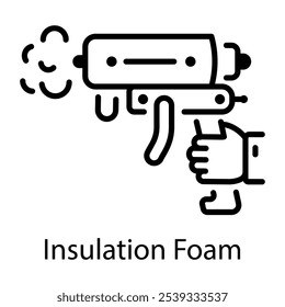 Icono de espuma de aislamiento en estilo lineal 