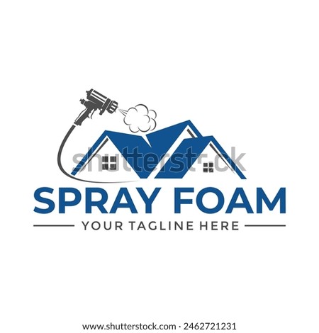 Insulation foam logo design, Construction foam gun logo template illustration