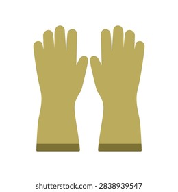 insulation gloves simple flat icon illustration