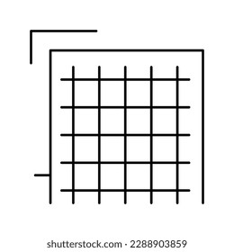 insulation grid line icon vector. insulation grid sign. isolated contour symbol black illustration