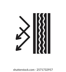 Insulation icon Line Art Logo set