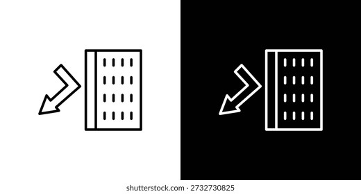Isolationssymbol im Liniendesign. Symbol für bearbeitbaren Strich.