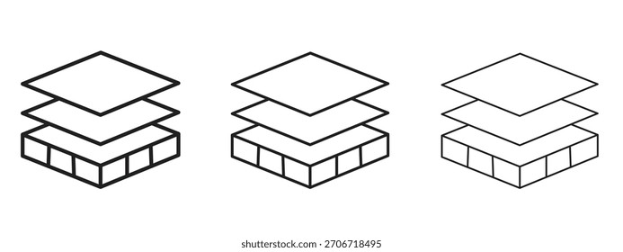 Icono de aislamiento con estilo de contorno, diseños de Ilustración vectorial