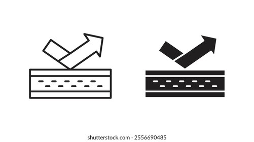 Insulation icon set in Thin line black color.