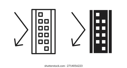 Diseños de Vector de silueta de icono de aislamiento. Trazos editables