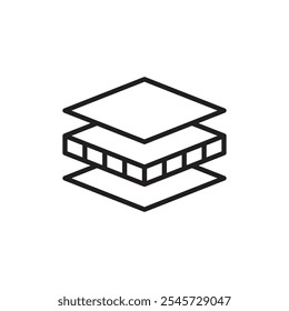 Icono de aislamiento Simple contorno delgado