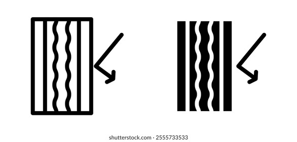 Insulation icon symbol collection on white background.