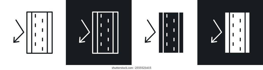 Insulation icon vector collection in black and white.