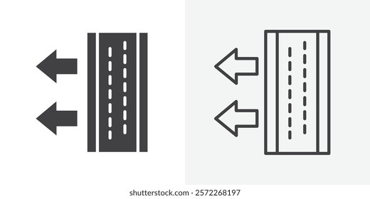 Insulation icons. flat and line style set