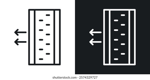 Insulation icons in thin black and white stroke liner style