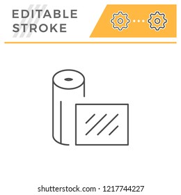Insulation material line icon