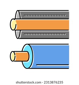 insulation material roll color icon vector. insulation material roll sign. isolated symbol illustration