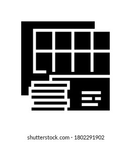 insulation panels glyph icon vector. insulation panels sign. isolated contour symbol black illustration