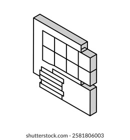 insulation panels isometric icon vector. insulation panels sign. isolated symbol illustration