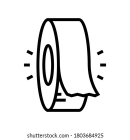 insulation roll line icon vector. insulation roll sign. isolated contour symbol black illustration