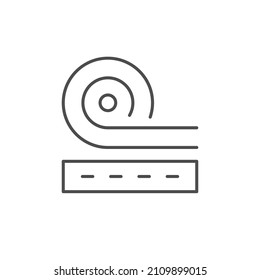 Insulation roll line outline icon