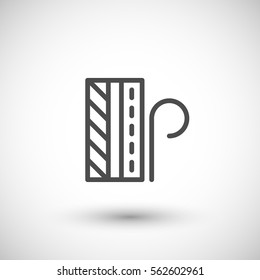 Insulation scheme line icon
