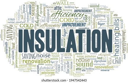 Insulation Vector Illustration Word Cloud Isolated Stock Vector ...