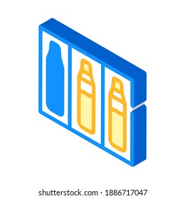 cartucho de insulina vector de icono isométrico. signo de los cartuchos de insulina. ilustración de símbolo aislado