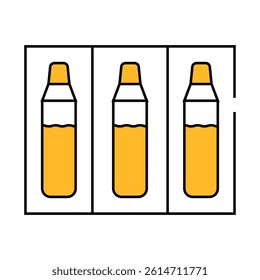 insulin cartridges line icon vector. insulin cartridges sign. isolated symbol illustration