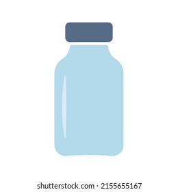 Insulin dose bottle icon, isolated, black on the white background. Vector illustration.