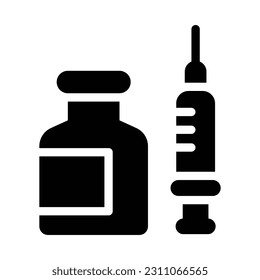 gráfico vector de ilustración de icono de insulina glifo