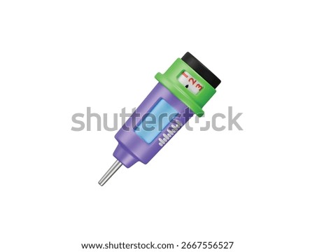 insulin icon 3d illustration render