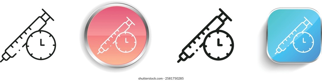 insulin icon. Thin Linear, Regular and Button Style Design Isolated On White Background