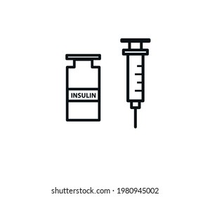 Insulin icon vector logo design template
