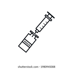 Insulin icon vector logo design template