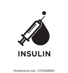 Plantilla de diseño de logotipo de Vector de icono de insulina