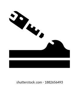 insulin injection glyph icon vector. insulin injection sign. isolated contour symbol black illustration