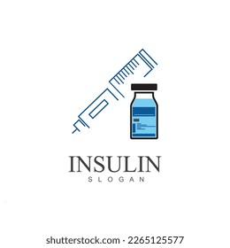 ilustración de icono de inyección de insulina elemento de diseño simple logotipo vectorial