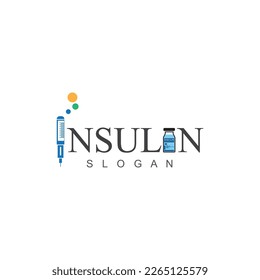 ilustración de icono de inyección de insulina elemento de diseño simple logotipo vectorial