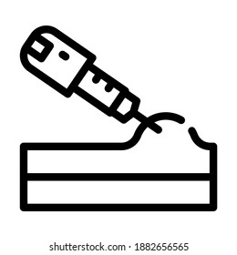 insulin injection line icon vector. insulin injection sign. isolated contour symbol black illustration