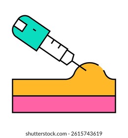 insulin injection line icon vector. insulin injection sign. isolated symbol illustration