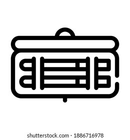 vector de icono de la línea del cuadro de inyección de insulina. signo de la caja de inyección de insulina. símbolo de contorno aislado ilustración negra