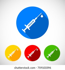 Insulin line concept. Vector illustration. Element template for design.