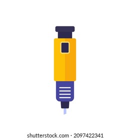 Insulin Pen Icon, Flat Vector