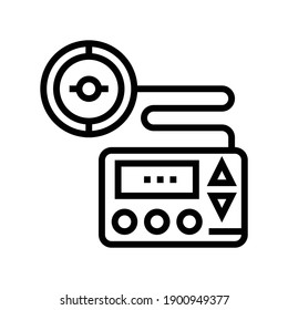 insulin pump line icon vector. insulin pump sign. isolated contour symbol black illustration
