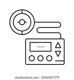 insulin pump line icon vector. insulin pump sign. isolated contour symbol black illustration