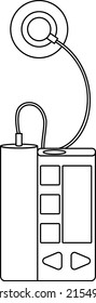 Umriss der Insulinpumpe, einzelne Vektorgrafik für das Symbol