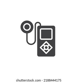 Insulin pump vector icon. filled flat sign for mobile concept and web design. Diabetic pump glyph icon. Symbol, logo illustration. Vector graphics