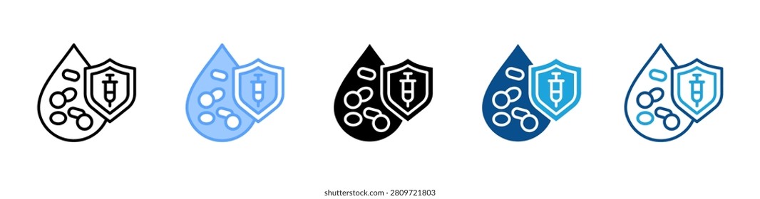 Insulin Resistance web icon with multiple style collection