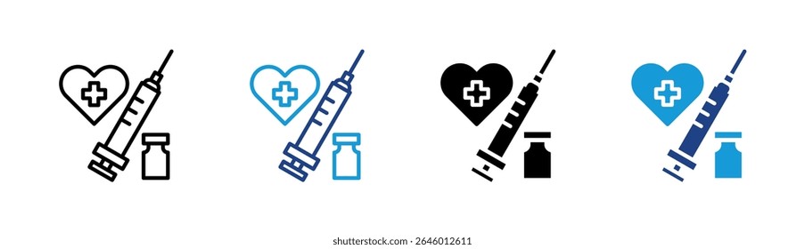 Insulin Syringe Icon Element For Design