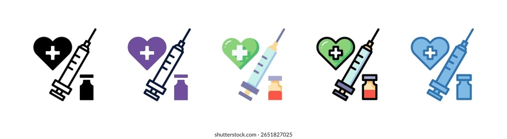 Insulin Syringe Icon Element For Design
