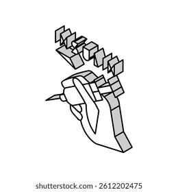 insulin syringe isometric icon vector. insulin syringe sign. isolated symbol illustration