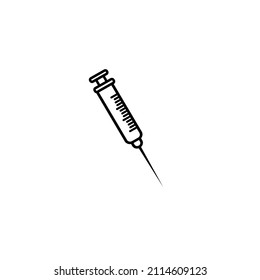 Insulin syringe vector icon. filled flat sign for mobile concept and web design. Diabetes syringe glyph icon. Symbol, logo illustration. Vector graphics