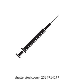 Insulinspritze, Vektorsymbol. gefülltes Flachzeichen Diabetes-Spritze, Vektorgrafik auf weißem Hintergrund.EPS